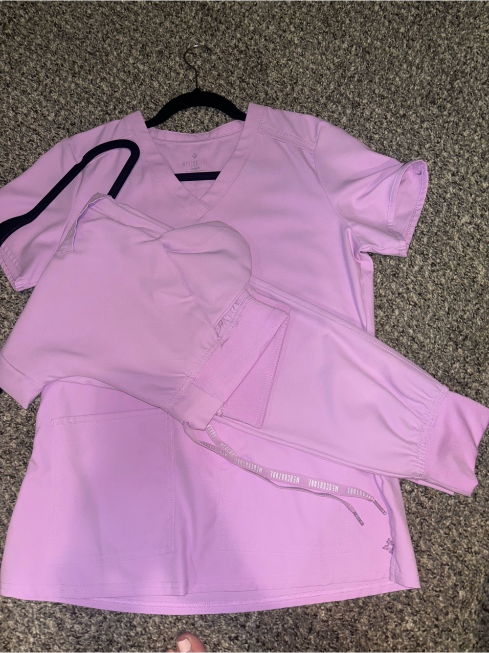 Women’s Medcouture Lavender Scrub Top and Jogger Pants Set